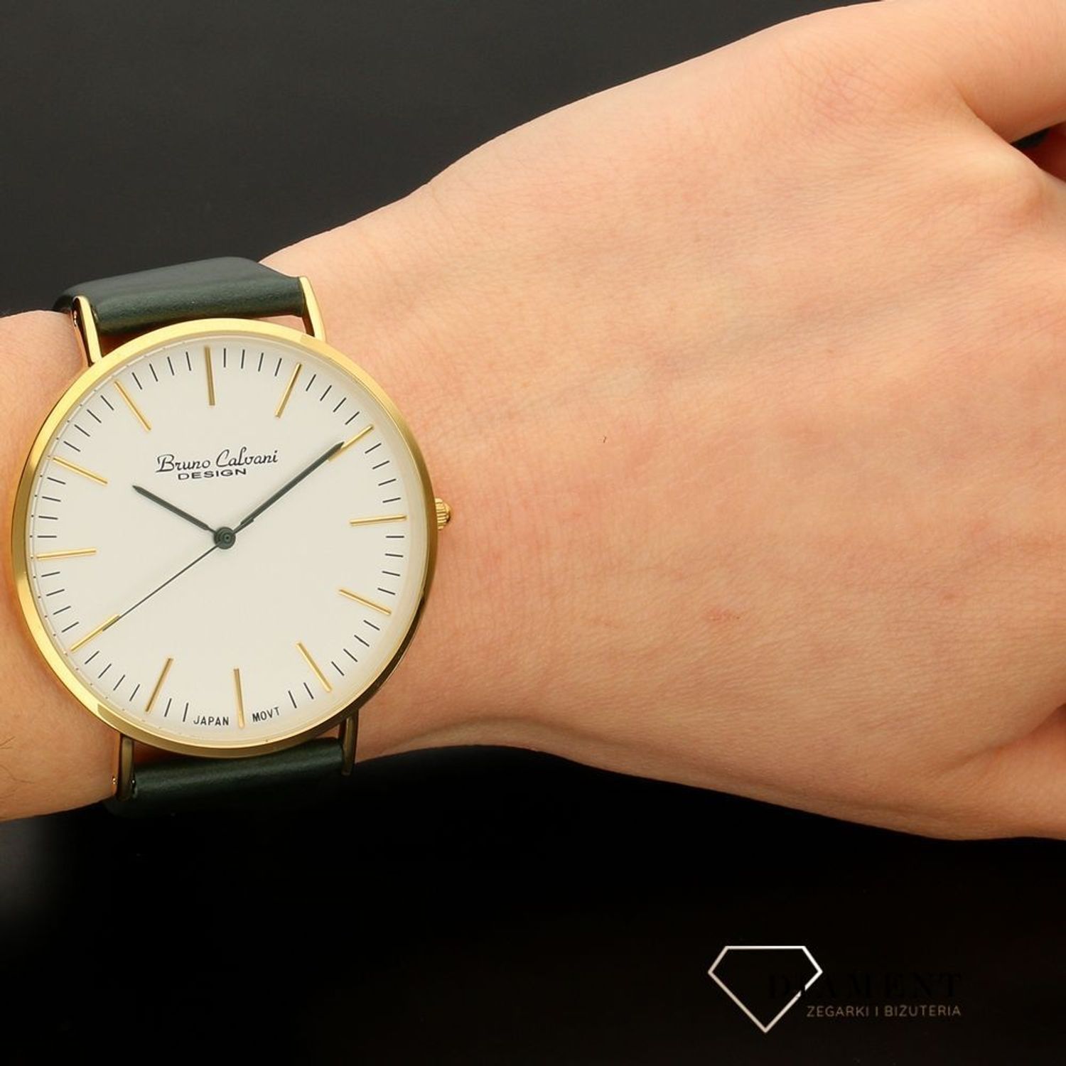 Zegarek męski  na zielonym pasku.1.jpg